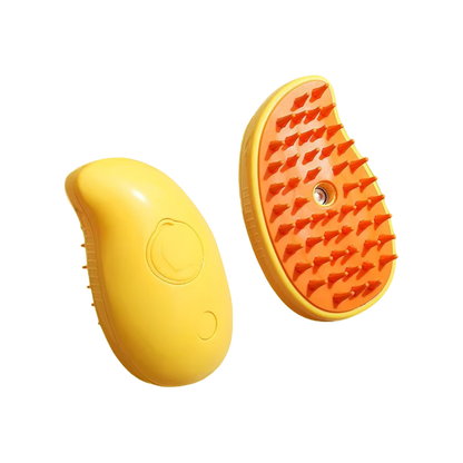 Cepillo de masaje con spray para mascotas 3 en 1